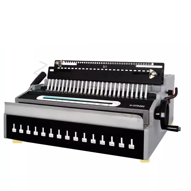 U-ST202 حلقة الحديد وحلقة مطاطية لقط الشريط ثلاثة في واحد آلة التثقيب والتجليد الكهربائية ملف العقد العطاء