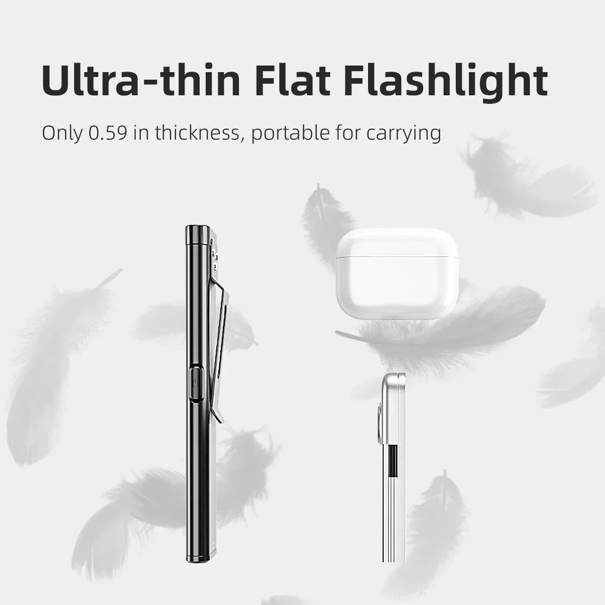 LED  Keychain Flashlight USB-C  Rechargeable 800Lm Lighting Durable Mini Auto Repair Hat Clip Work Light Multifunctional