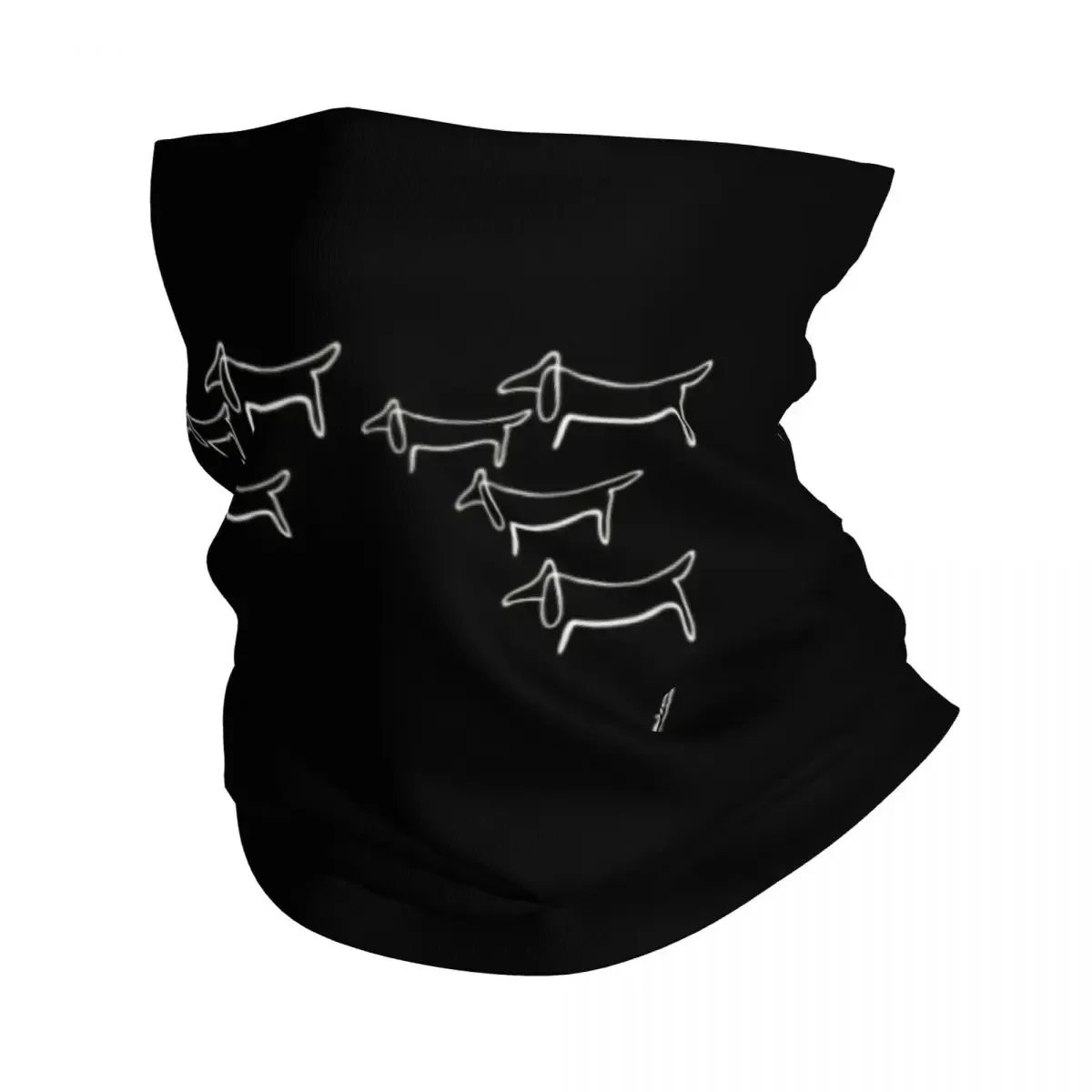 Pablo Picasso Line Art Dachshund Winter Headband Neck Warmer Hiking Cycling Tube Scarf Wild Wiener Dog Face Bandana Gaiter