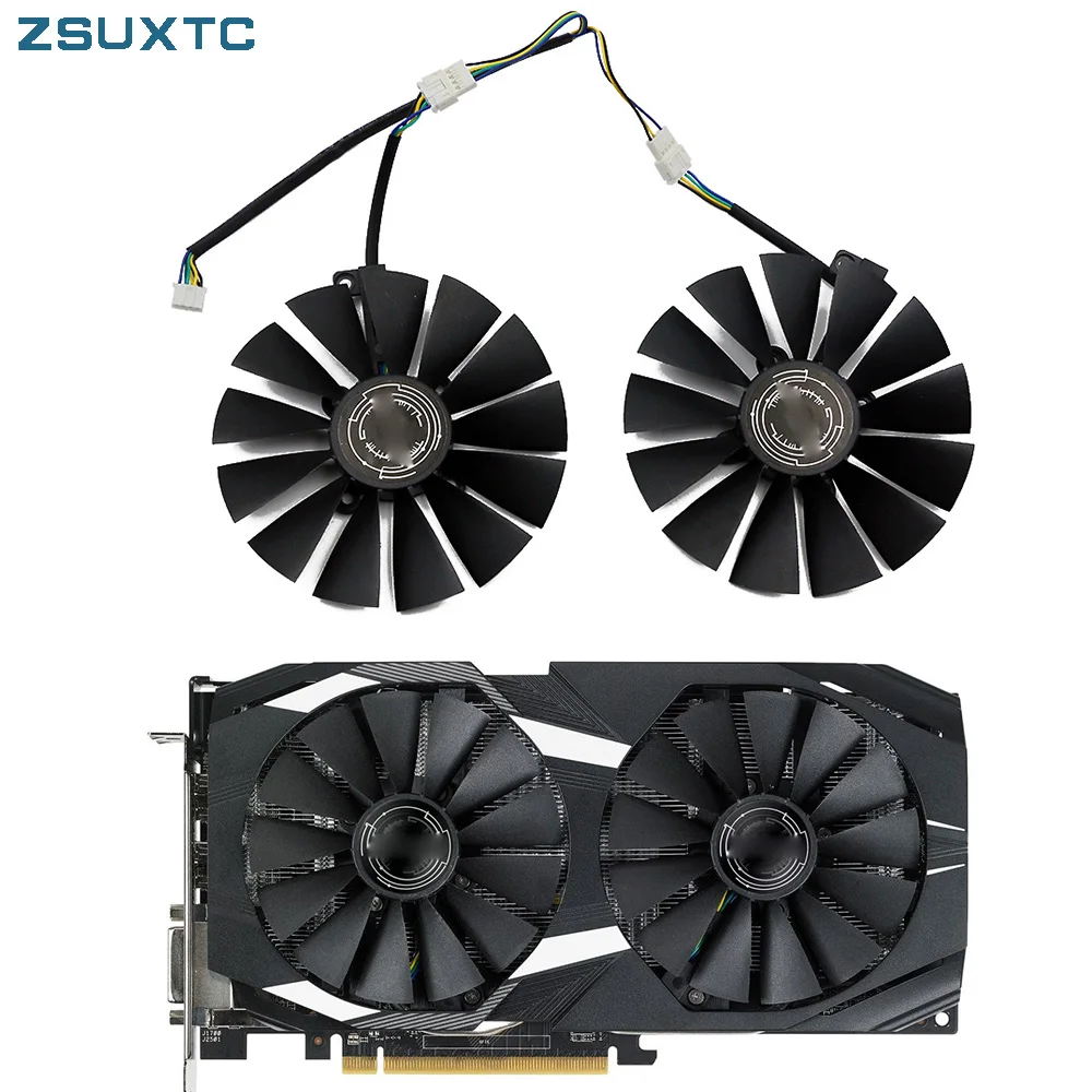 Охлаждающий вентилятор T129215SM 95 мм для ASUS STRIX RX 470 580 570 GTX 1050Ti 1070Ti 1080Ti, охлаждающий вентилятор для игровой видеокарты