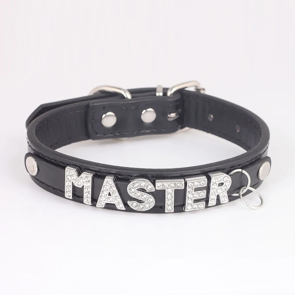 Personalisierte DIY Choker-Halskette mit Buchstaben, O-Ring-Kette, Metall-Leine, Gothic-Geschenk-Halsband, Individuelles PU-Leder – Detail 6