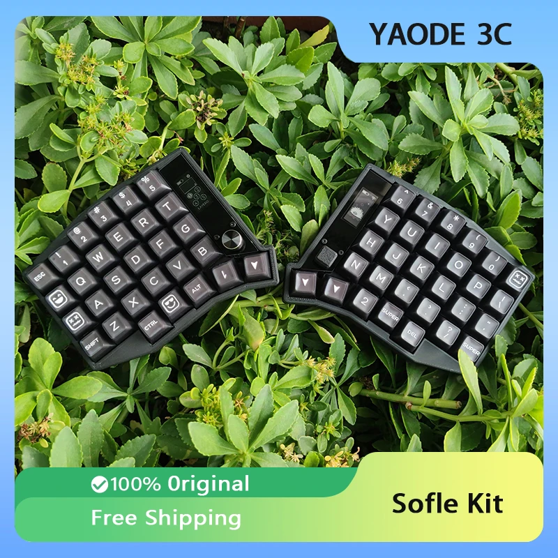 Sofle Split Keyboard Kit Bluetooth Dual Mode Zmk Scheme Custom With View Directional RGB Hot Swap Rocker Knob Screen Keyboard