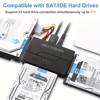 USB 3.0 to SATA IDE Hard Drive Reader, Ultra Recovery Converter Universal Hard Drive Adapter