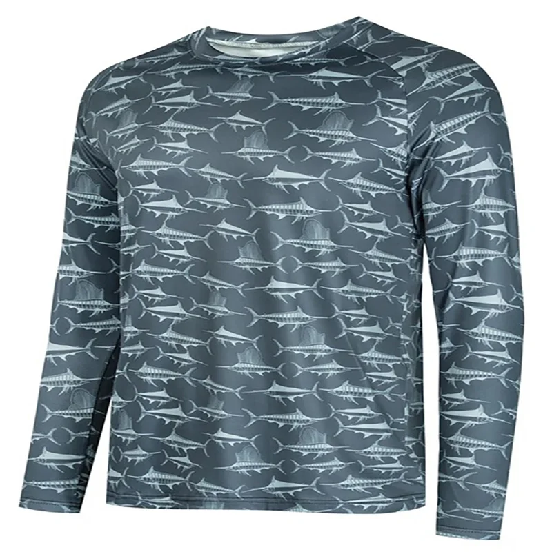 ملابس صيد السمك المطبوعة ثلاثية الأبعاد ملابس واقية من الشمس في الهواء الطلق قابلة للتنفس تمتص العرق وإزالة الرطوبة معدات صيد الأسماك البحرية Luya #5