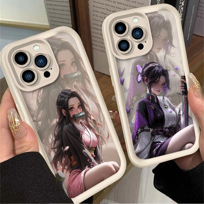 Demon Slayer Soft Case For iPhone 16 15 14 13 12 11 Pro Max X XS X S Max XR SE 2020 7 8 Plus Shockproof Silicone Back Cover