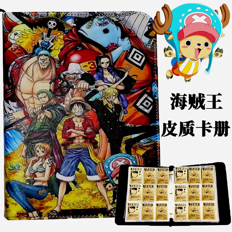 

Аниме One Piece Card Album Book Collection Луффи Большой вместительный держатель для карт Nine Palace Grid Storage Book Фотоальбом Детские подарки