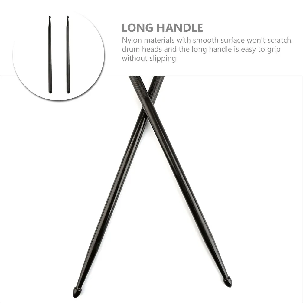 

1Pair Classic Drumsticks Nylon Made Smooth Surface Nonscratch Long Handle Ideal for Practice and Stage Performances
