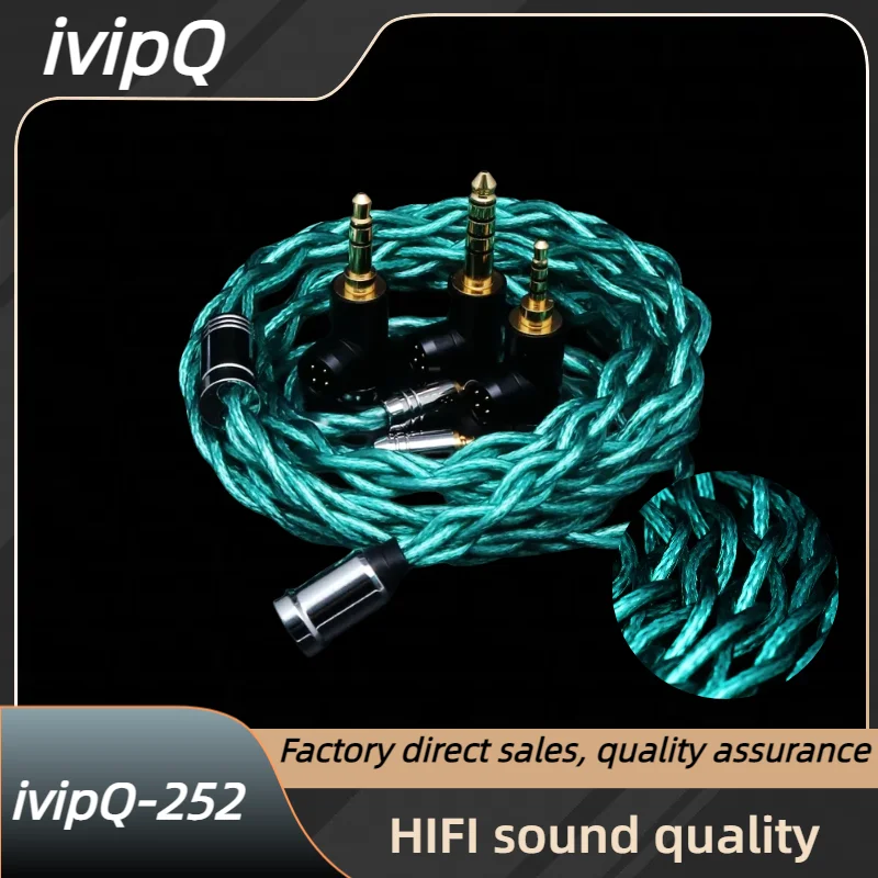 IvipQ-252 Modular plata esterlina paladio + 5N OCC placa de plata Cable de actualización de auriculares con 0,78 2PIN MMCX IE900 para IEM FD7 MK4