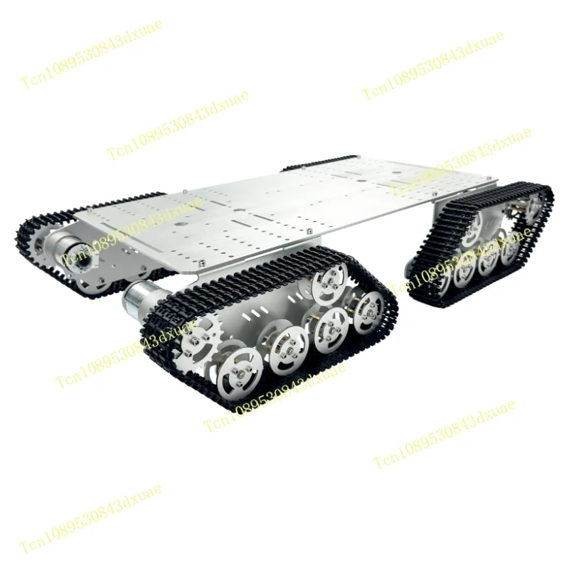 T900 Four-wheel Drive Metal Chassis, Plastic Track-type Smart Car, Supports ROS Development of Autonomous Driving Models