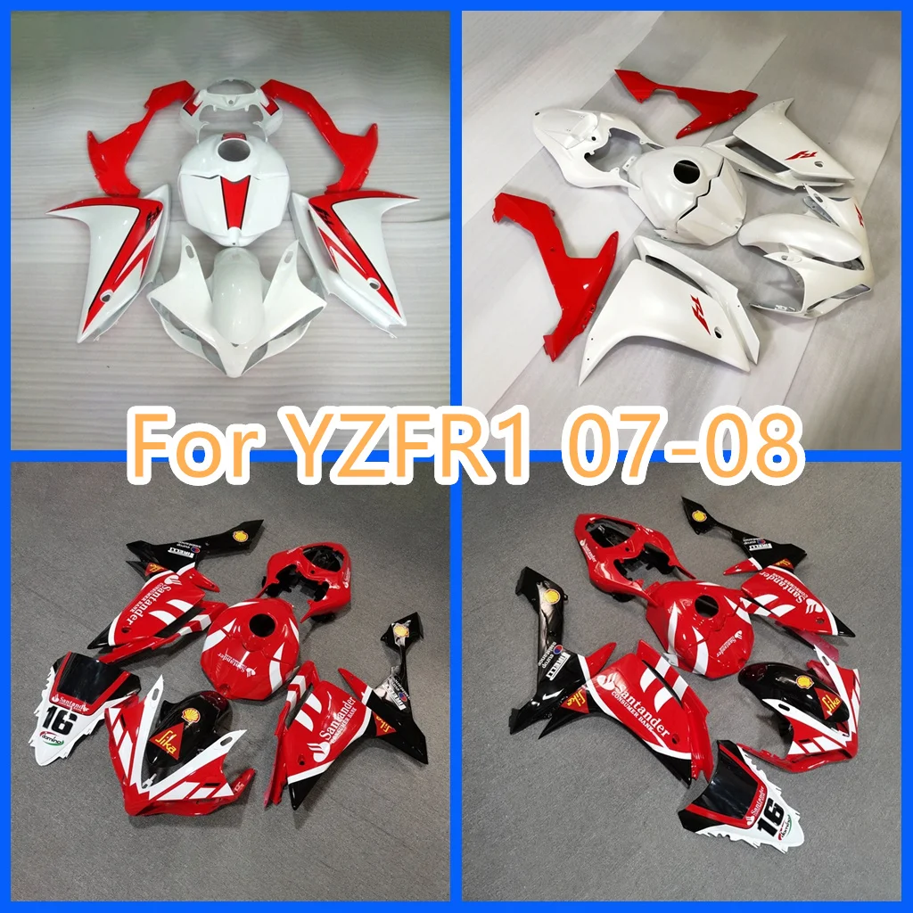 100% Injection molding Fairng kit for YAMAHA 2007 2008 YZF R1  07 08 yzf1000 red white Bodywork   OEM Fairing Kit