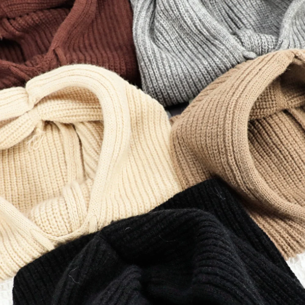 

Outdoor Ear Protection Hats Useful Outdoor Hats Colorful Hooded Caps Fashion Decor Drawstring Item Warm Winter Knitted Cap