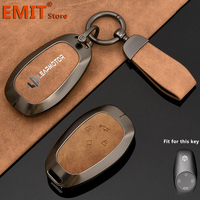 Zinc Alloy Leather Car Key Case for Leapmotor T03 S01 C11 C01 Remote Cover Shell Keychain Ring Holder Fob Interior Accessories