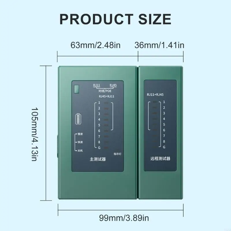A52B RJ45 RJ11 RJ12 Cat5 Cat6 Poe Networking Câble Tester Ethernet Continuity Mapper pour les câbles UTP STP