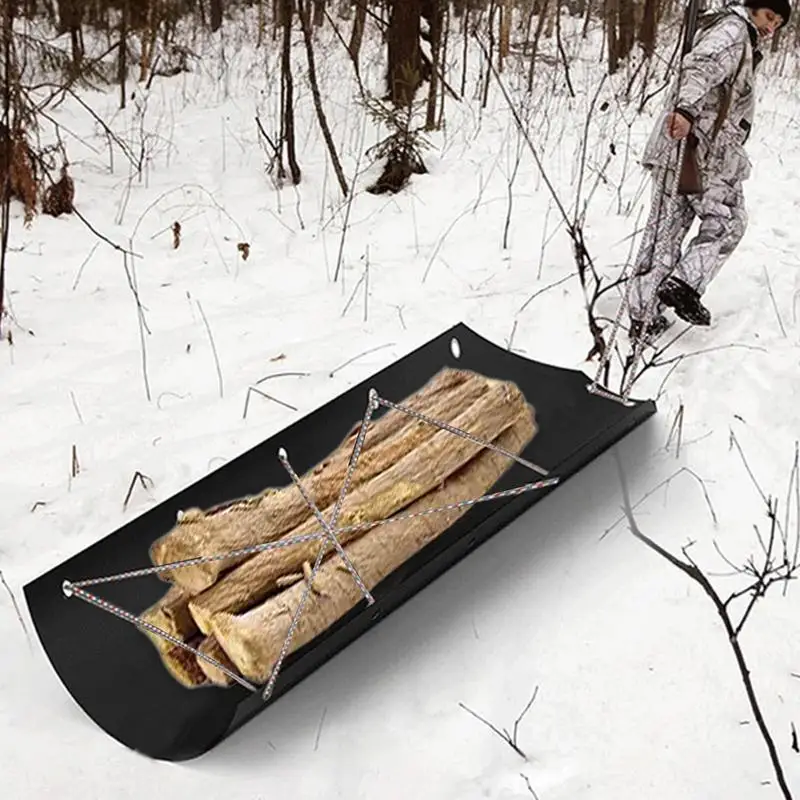 Hunting Sled For Deer Multi-Purpose Outdoor Drag Sled Black Hunting Accessories For Hauling Firewood Elk High-Density Game