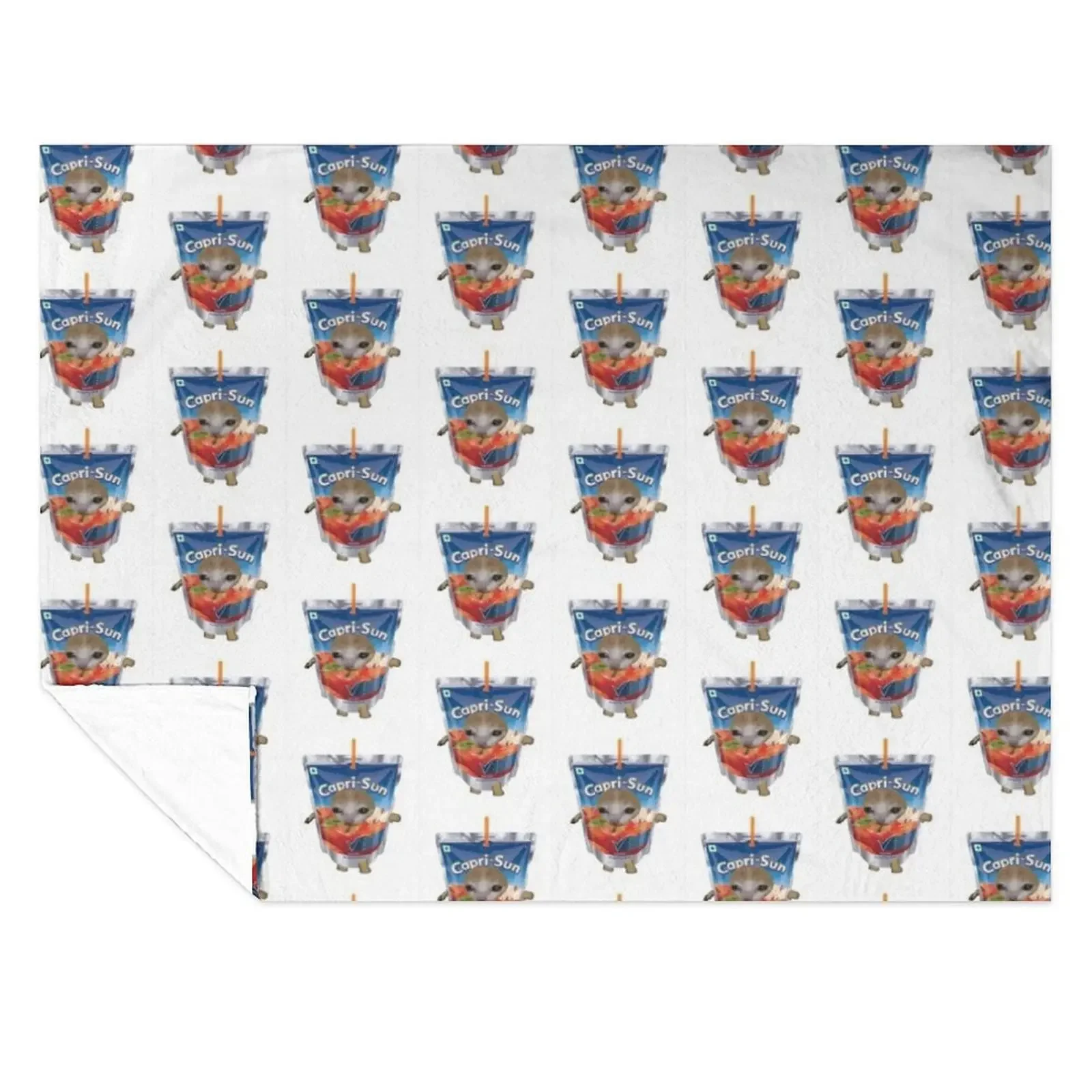 

caprisun cat Throw Blanket Soft Plaid Hair Summer Cute Plaid Blankets