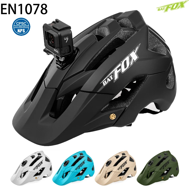 

BATFOX NEW Bike Helmet DH MTB All-terrain Road Mountain Helmet Headlight/Camera Bracket Casco Ciclismo CE CPSC Cycling Helmets