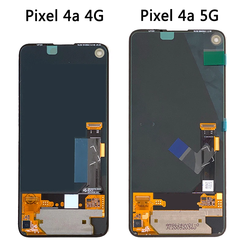 AMOLED Pixel 4A LCD For Google Pixel 4a 4G 025J LCD Display Screen Touch Digitized Assembly For Google 4a 5G GD1YQ LCD