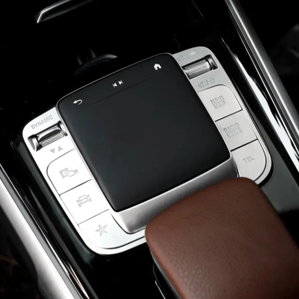 لمرسيدس بنز EQB EQA A B CLA GLE GLS GLB W177 W247 C118 W167 سيارة مركز وحدة التحكم الوسائط زر الماوس ملصقات الكسوة الزخرفية #4