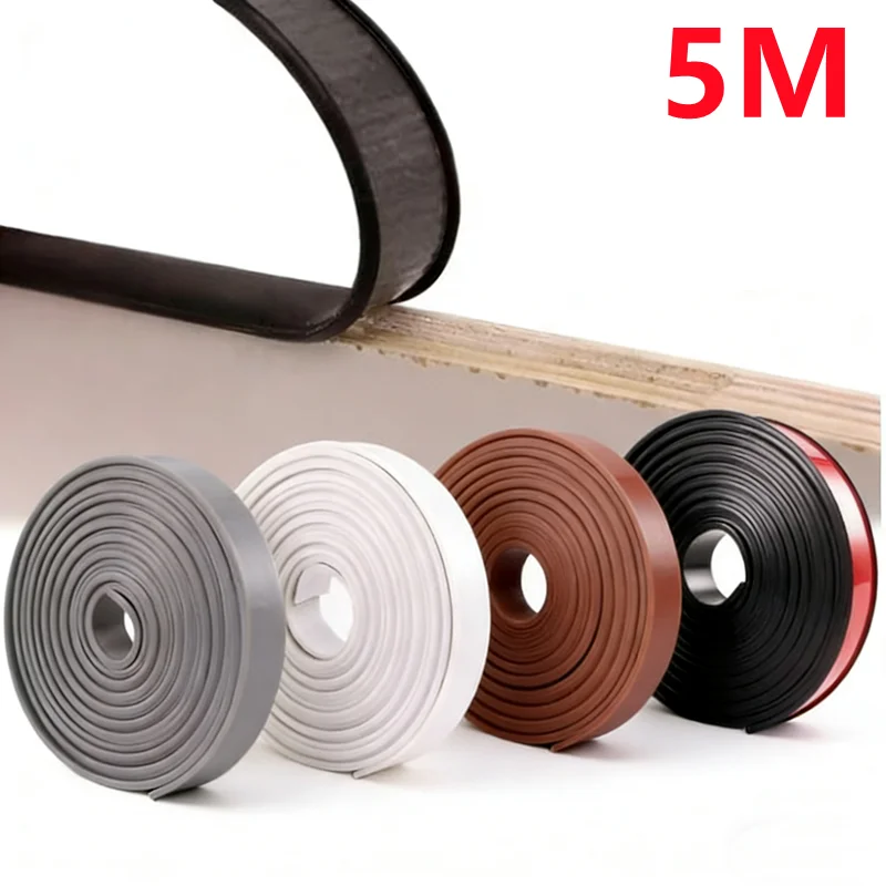 5M U-shaped Edge Banding Cabinet Desktop Edge Banding Decorative Strip TPE Wood Furniture Protector Cover Home Decoration