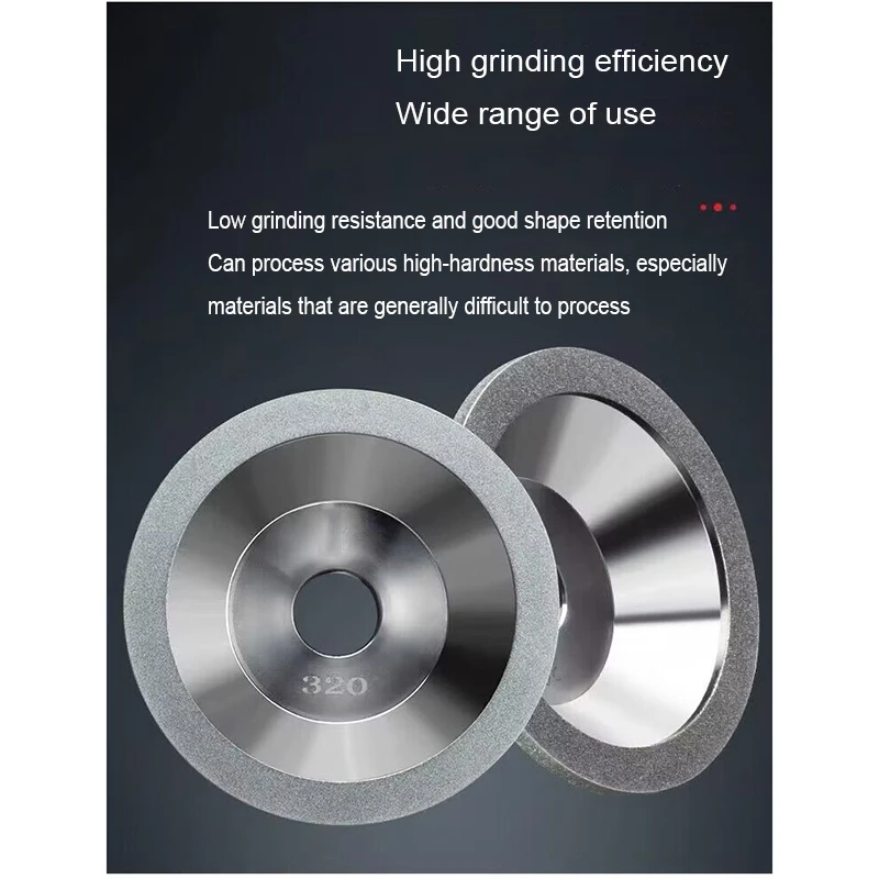 Tungsten Steel Milling Cutter Universal Knife Sharpener Alloy Grinding Wheel  Electroplating Bowl Type Diamond Grinding Wheel