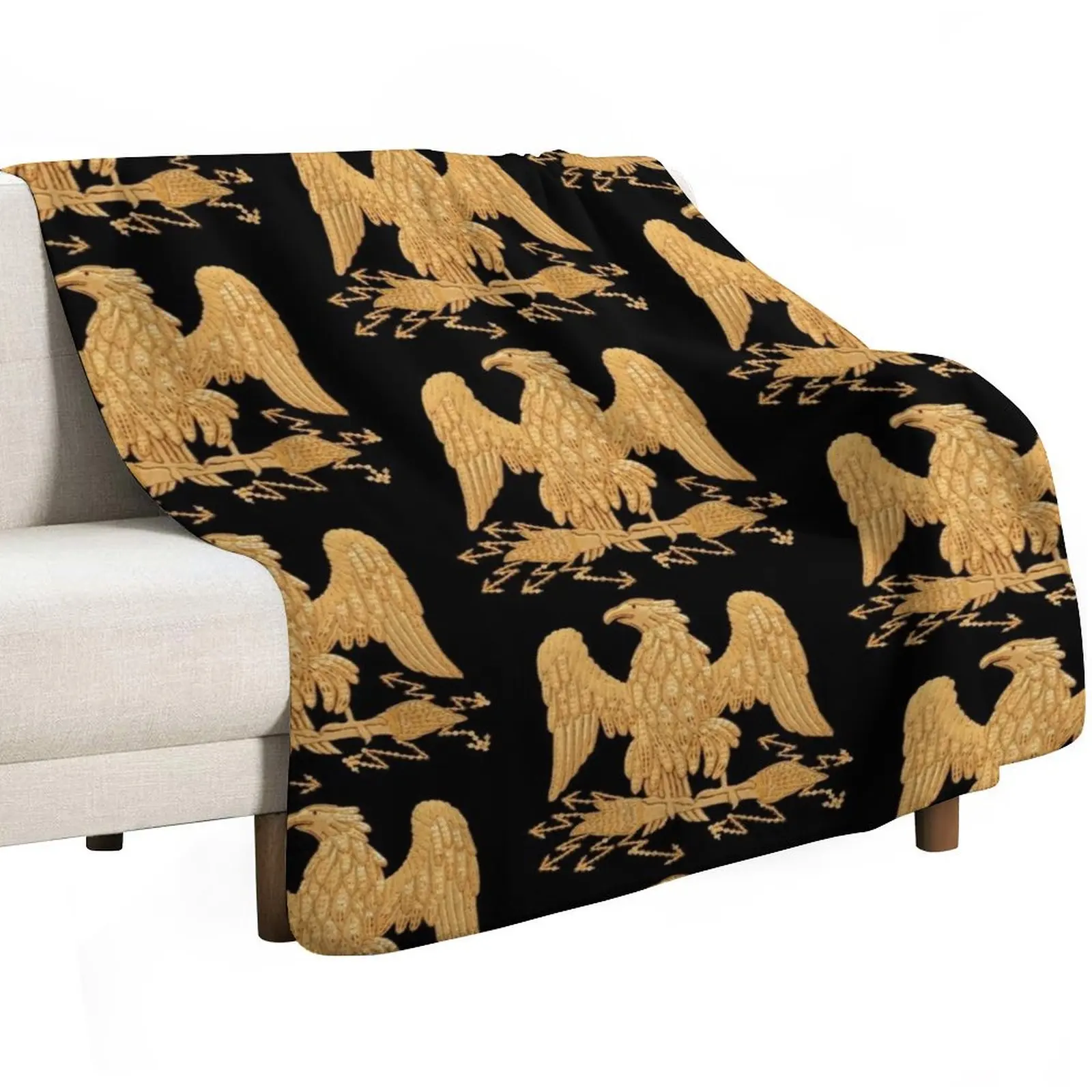 Napoleonic French Imperial Eagle Throw Blanket Blankets For Baby Soft Plaid Decorative Throw Tourist Loose Soft Blankets