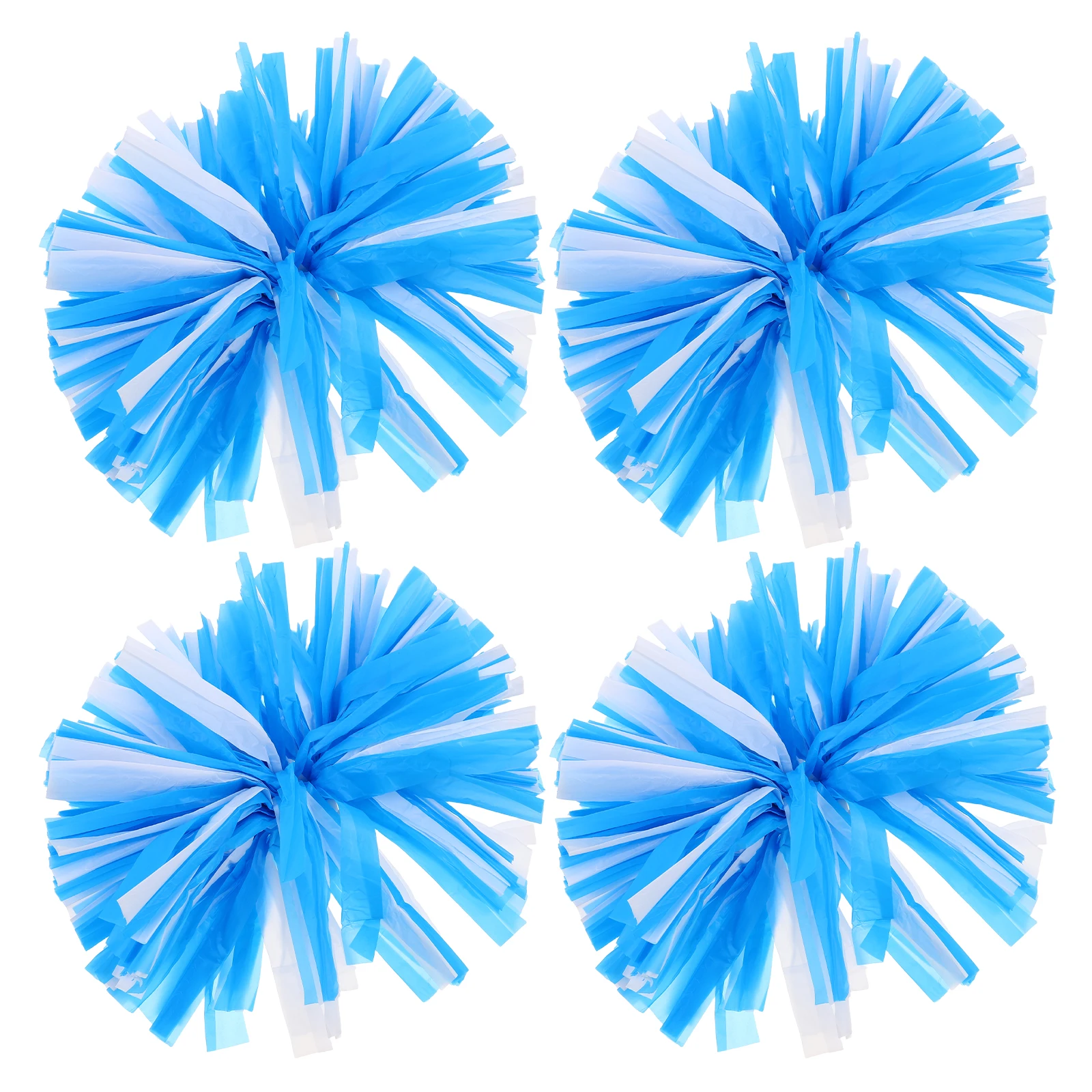 

4pcs Cheerleader Pom Poms Matte Finish Lightweight Pet Finger Ring Handle For Dance Party School Cheerleading