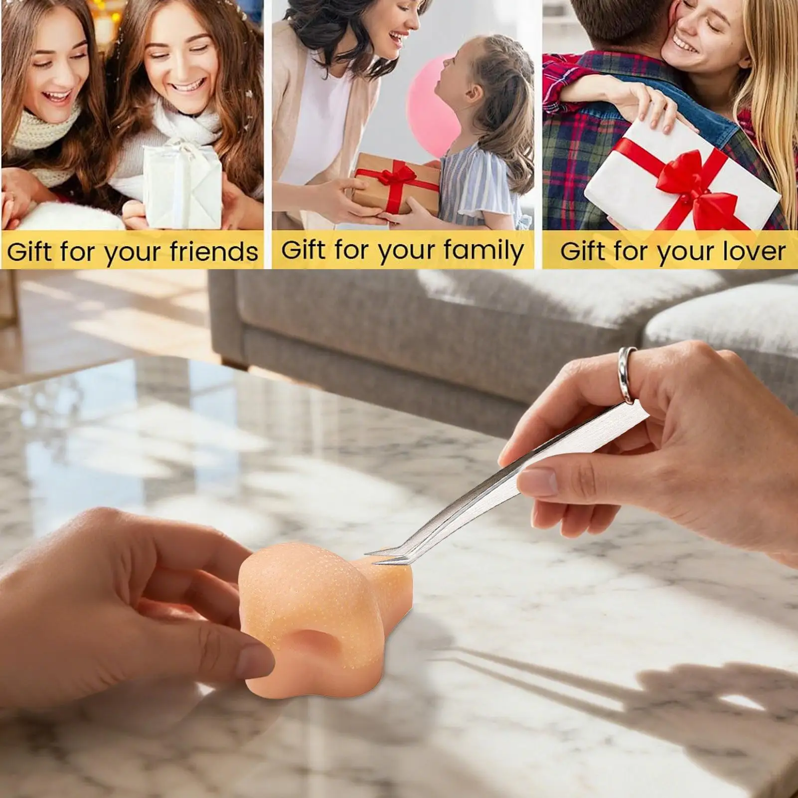 Juguete Popper de silicona reutilizable para aliviar el estrés, juego antiestrés para escritorio, aula, viajes, sala de espera, regalos de Navidad para niños y adultos