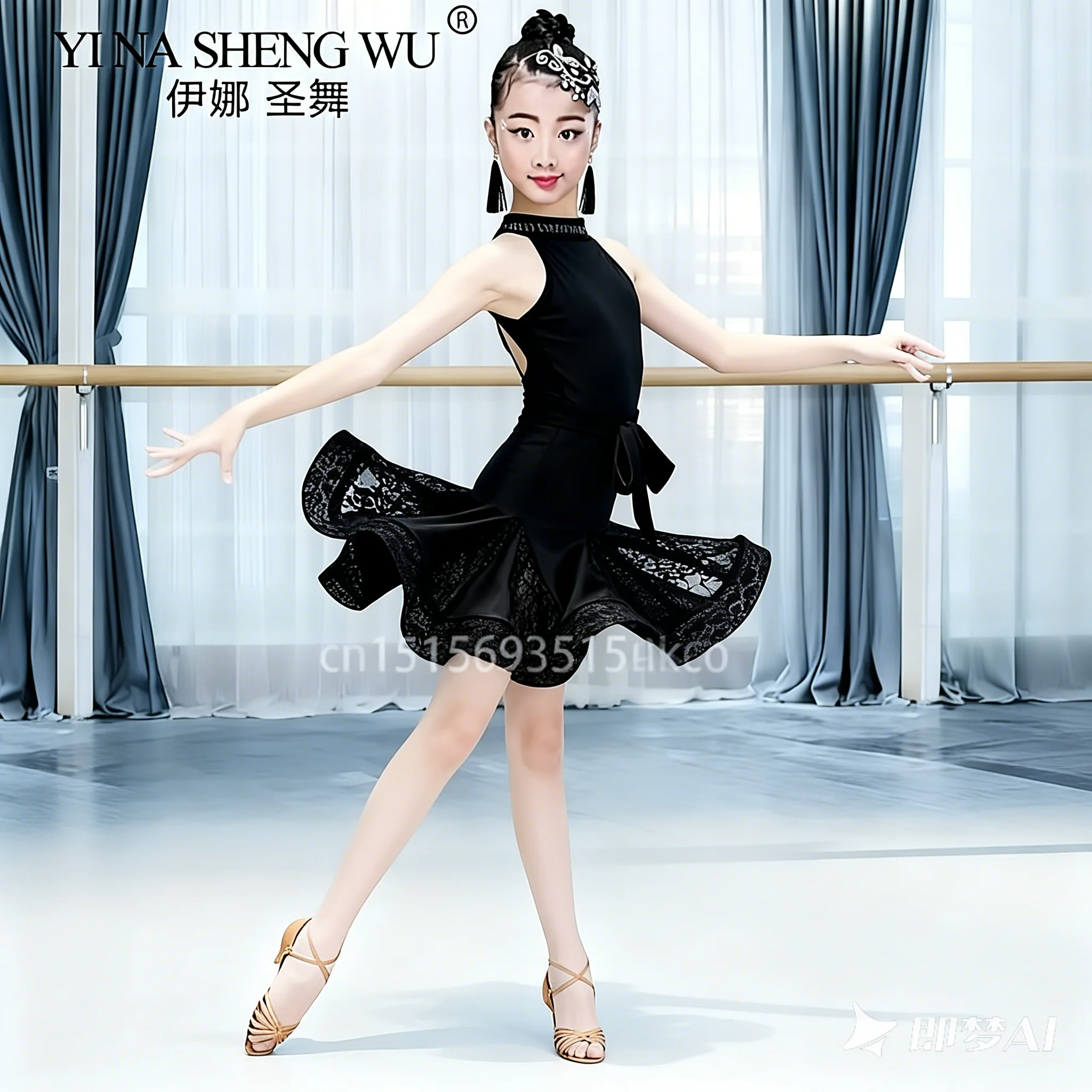 

Кружевное платье для латиноамериканских танцев для девочек, детское платье для сальсы, танго, бальных танцев, одежда для соревнований по латиноамериканским танцам, детские костюмы для тренировок по танцам