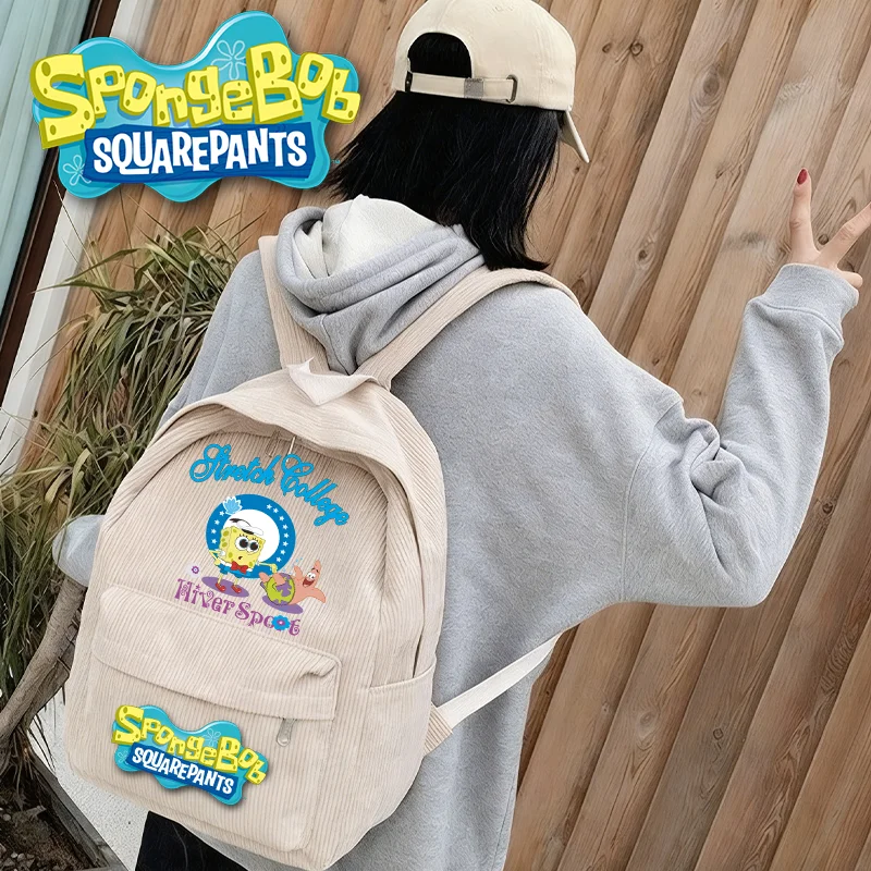 

Anime Large Capacity Backpack Spongebob Cartoon Cute Schoolbag for Student Fashion Book Bag Birthday Gift Outdoor Fashion New