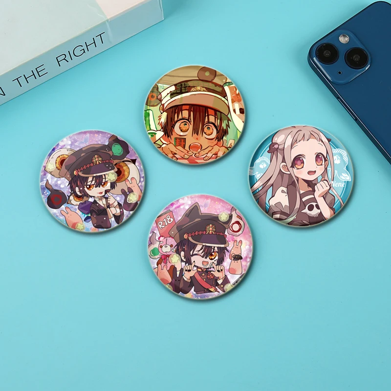 44/58mm Minamoto Kou Yashiro Nene Hanako-kun Anime Character Badge Cosplay Cartoon Cute Enamel Pins for Backpack Clothes Jewelry