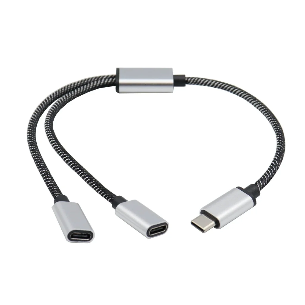 USB C 타입 to USB USB-C OTG 어댑터 케이블, 크롬북 PD용, 4 포트, 60W 고속 충전, 키보드 이어폰용 USBC 컨버터, 3 in 1