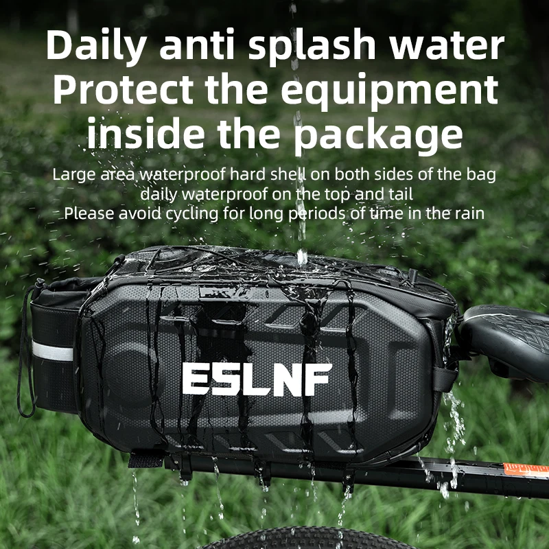 ESLNF 17L Bike Bag Mountain Road Bike Riding After Carrying Bag Hard Shell EVA Waterproof Large Capacity Shelf Bag