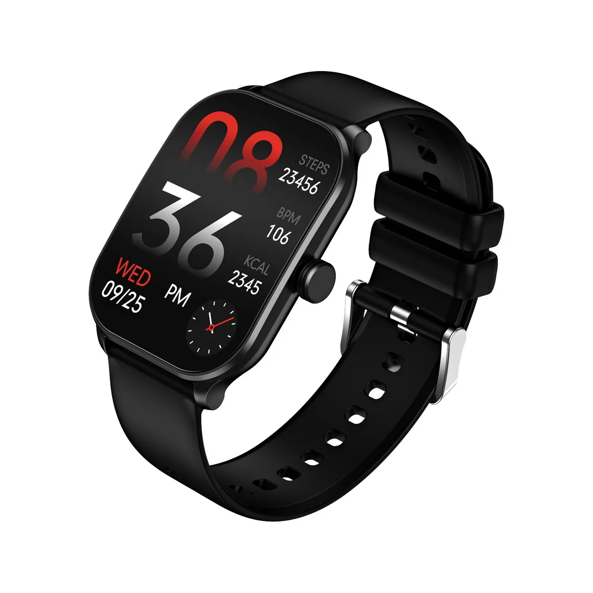 Wholesale CY900 2.1-inch Square Screen Smart Watch Health Monitor Bluetooth Call Fitness Bracelet (APP: CO FIT) - Black