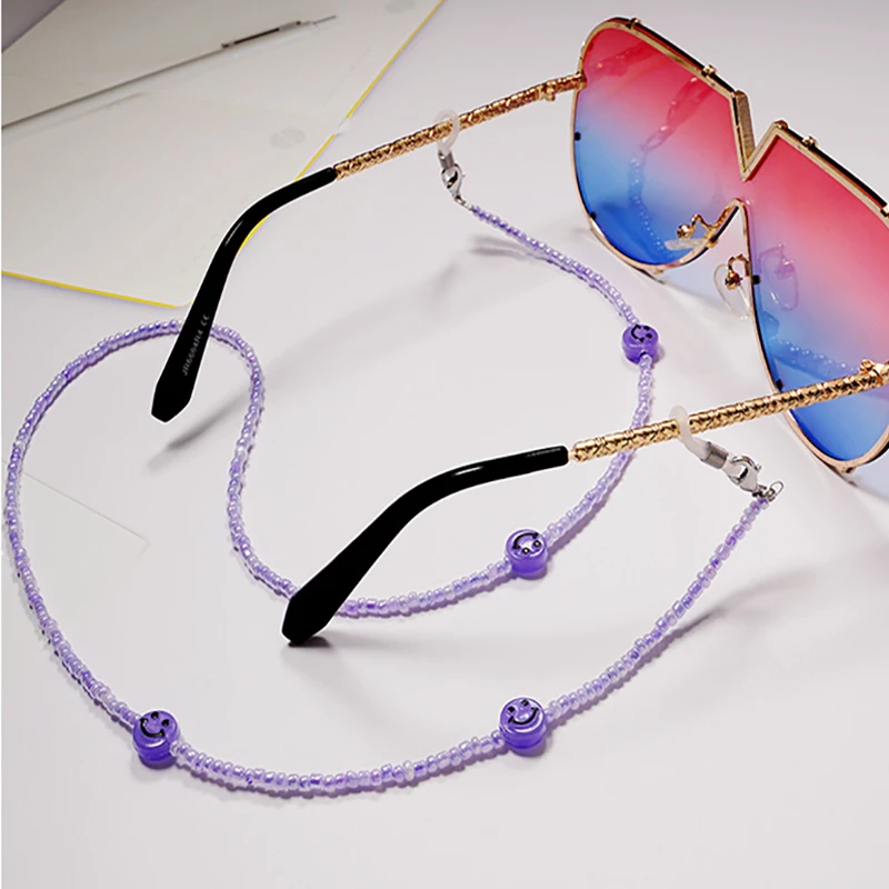 Fashion Mask Chain for Women Boho Beads Sunglass Lanyard Reading Glasses Strap Holder Neck Cord Hang On Neck Jewelry