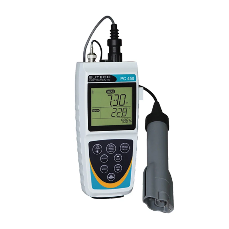 EUTECH Portable PC450 Analysis Instrument PH/ORP/Conductivity/TSS/Salinity/Temperature Meter PN.ECPCWP45004K