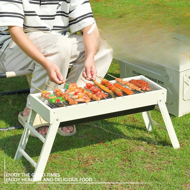 

1PC Camping Grill Folding Barbecue Grill Household Yard Portable Picnic Easy To Store and Clean Outdoor Gathering BBQ Supplies