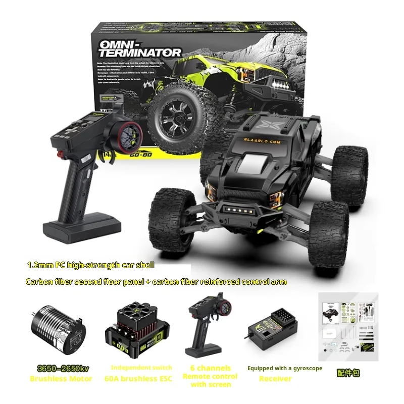 Nouveau 1:10 Rlaarlo All-Around Terminator Rc télécommande tout-terrain véhicule Simulation alliage Miniature modèle personnalisé jouets cadeaux