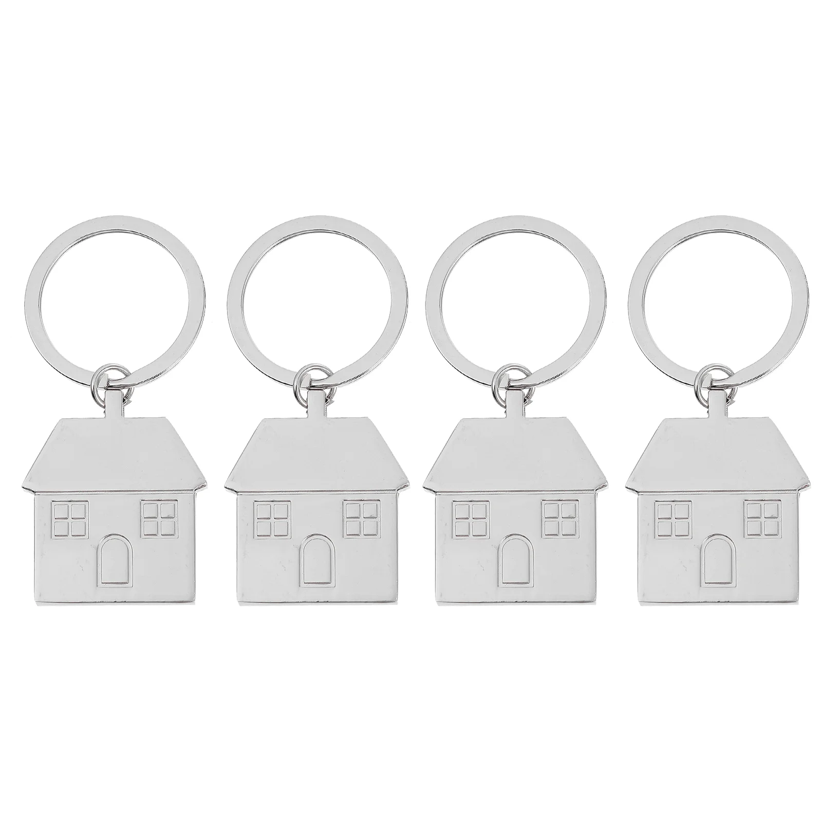 

4 Pcs House Keychain Pendant Housewarming Locket Gift Car Decor Decorative Handbag Chains