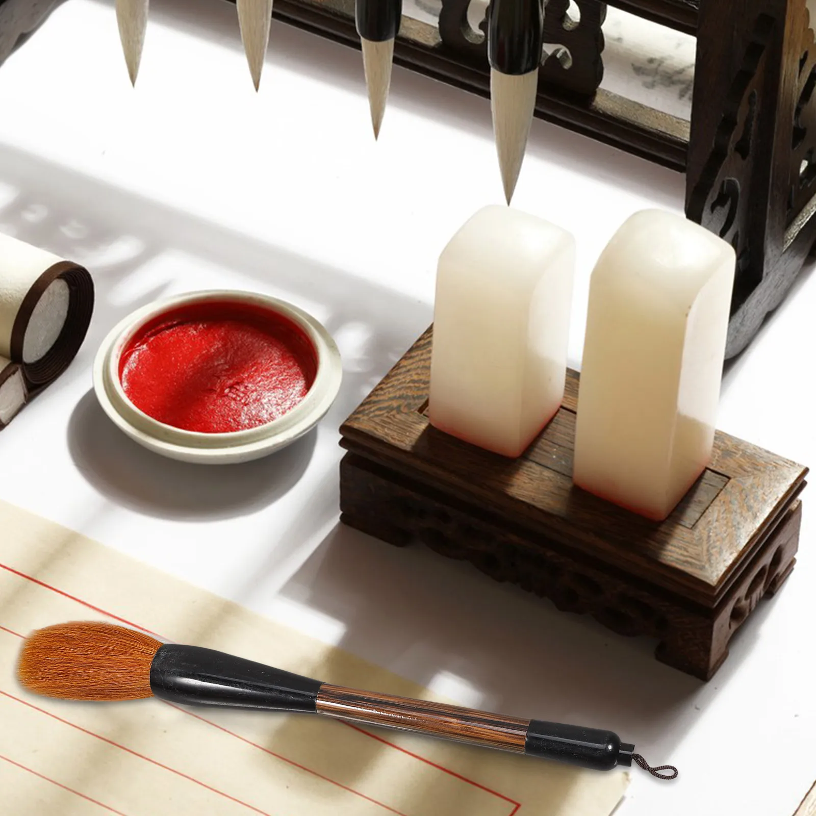 

3 pcs Large Medium Small Wolf Hair Brush For Chinese Calligraphy Painting Sumi Ink Brush Pen Set Artistic Writing Drawing Tool