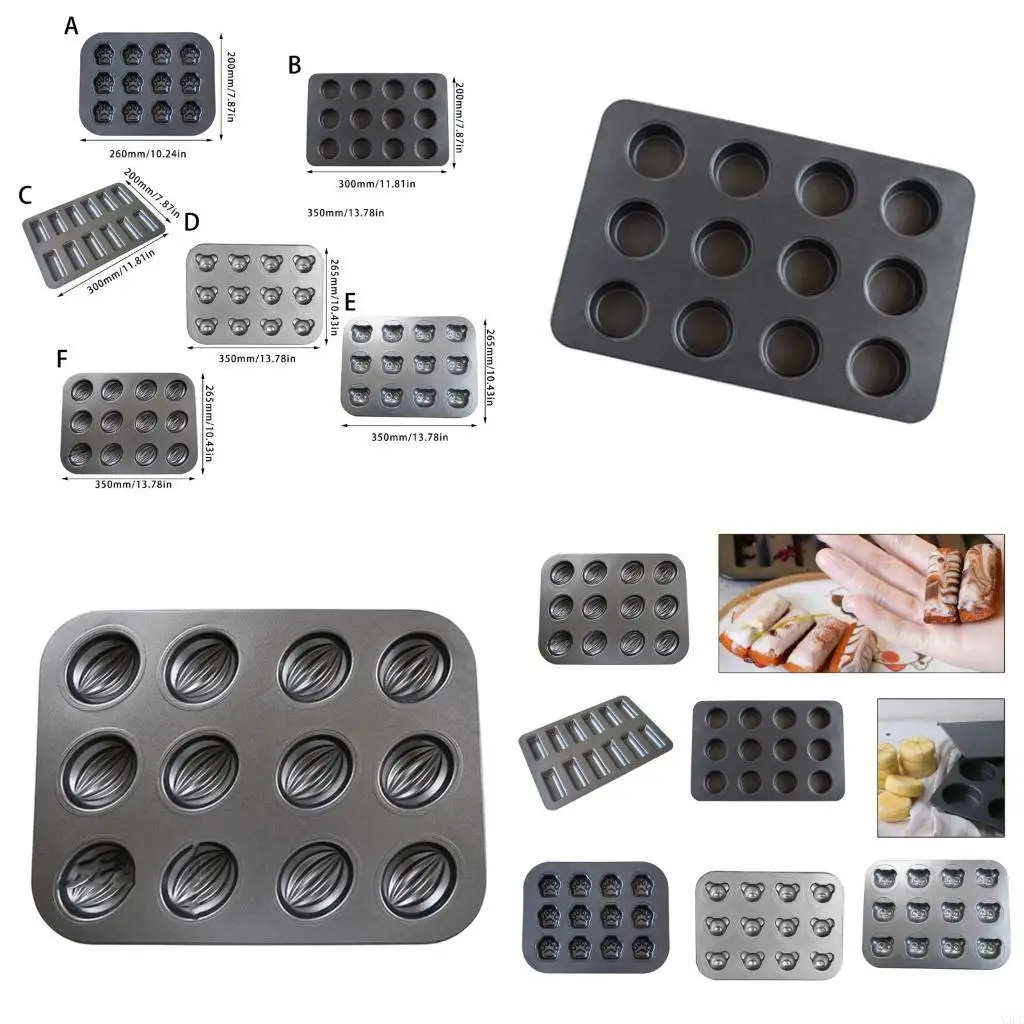 Thickened Carbon Steel Nonstick Multi Cake Pan Fun Design Oven Safe Baking Tool X3UC