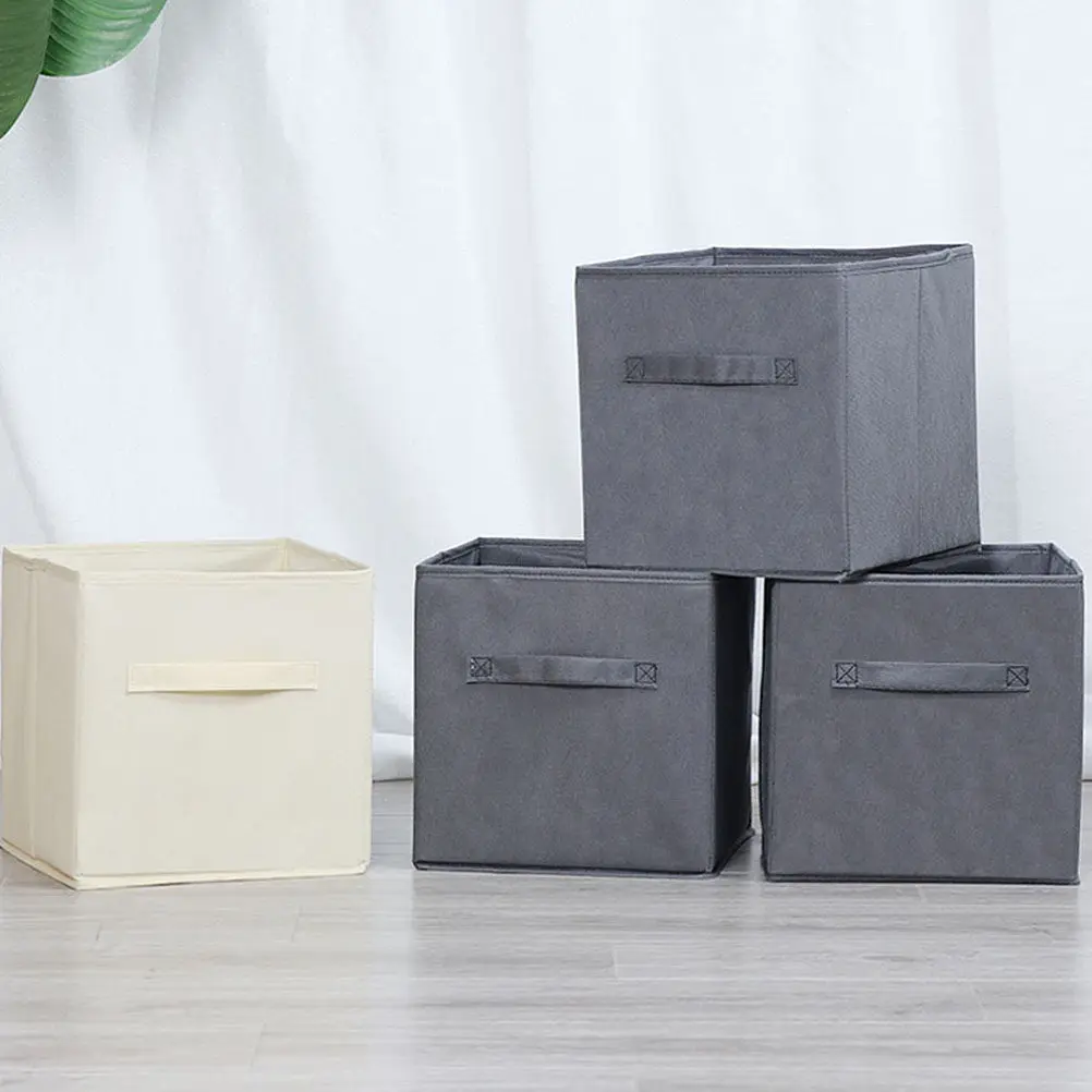 

Набор из 3 контейнеров для хранения из нетканого материала без крышки, многофункциональный органайзер для дома, офиса, кухни, спальни