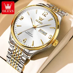 OLEVS Brand Men's Watches Digital scale Stainess Steel Waterproof Luminous Men's Wristwatch Luxury Top Original Quartz Watch New