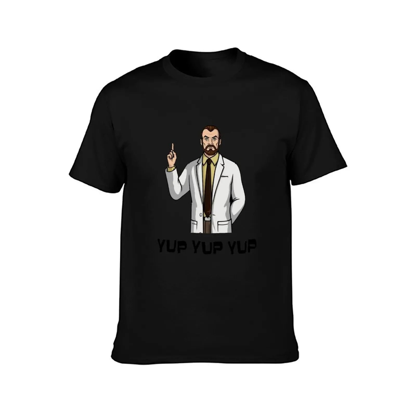 Dr. Krieger from Archer Holding His Finger Up T-Shirt, Summer Casual Cotton Tee, Oversized Streetwear Tops, Unisex Men Women