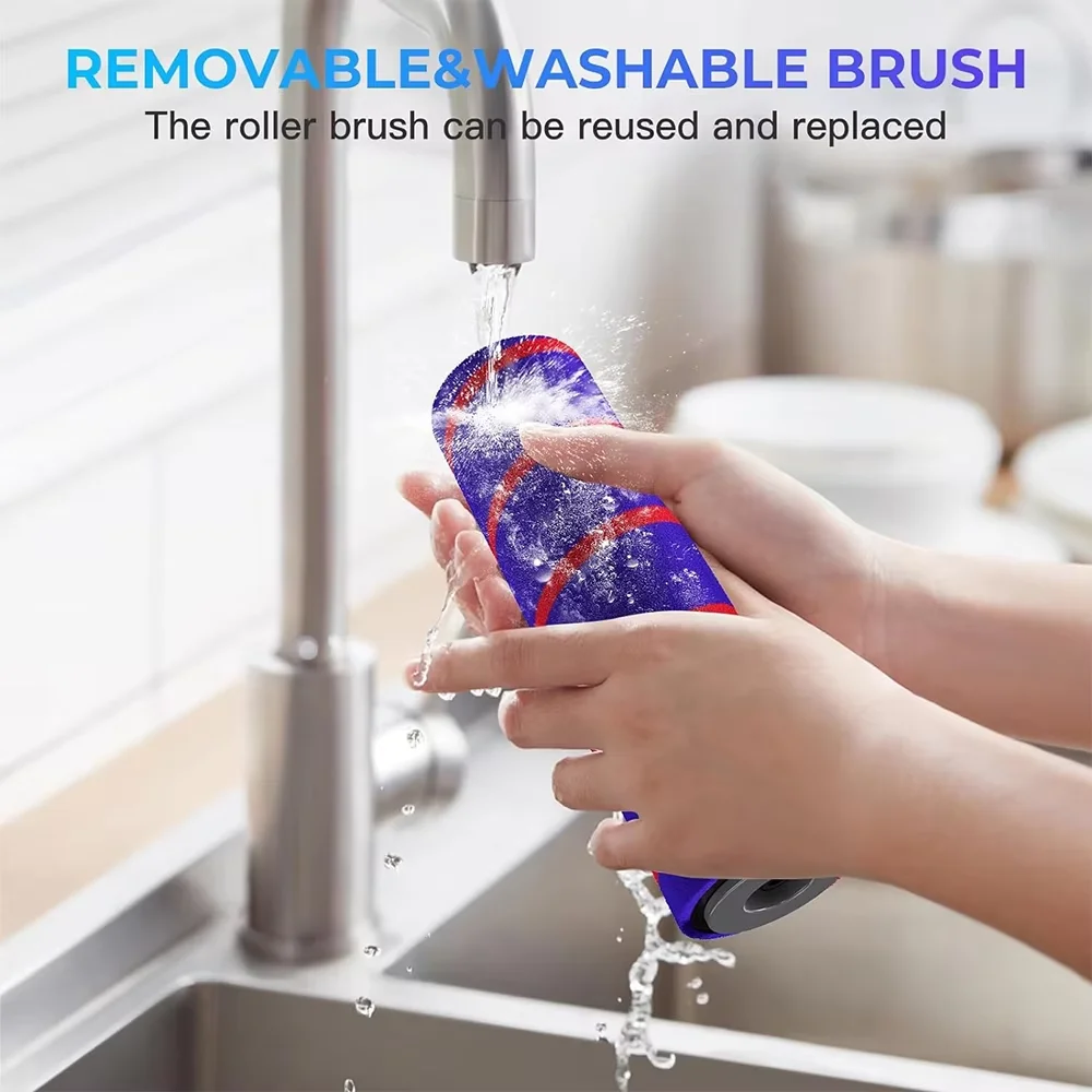 Brush Head For Dyson V7 V8 V10 V11 V15 Vacuum Cleaner, Soft Roller Brushes with Direct Drive and 4 LED Lights for Hard Floors image 5