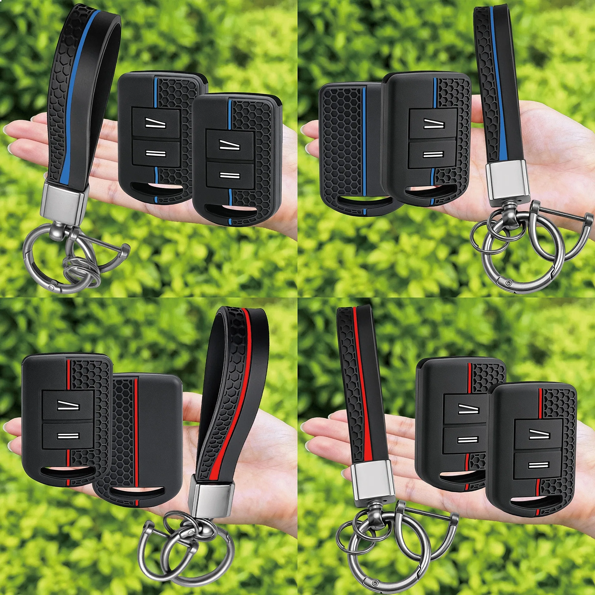 Keychain 2 Buttons For Opel / Vauxhall Agila Corsa C Combo Meriva Tigra Silicone Remote Key Case Fob Shell Cover Skin Jacket