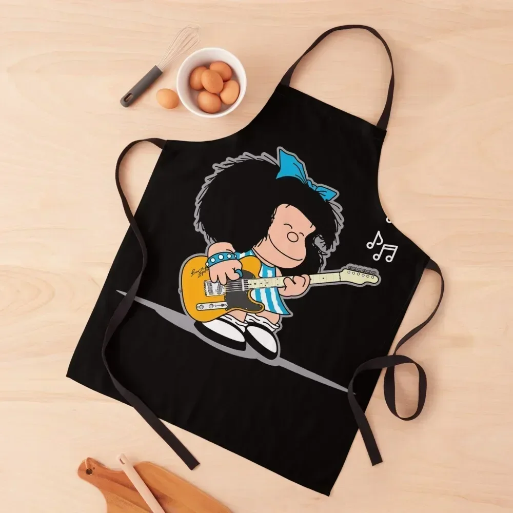 

Mafalda Quino Comics Apron For Cooking Home and kitchen products cleanings Funny Apron
