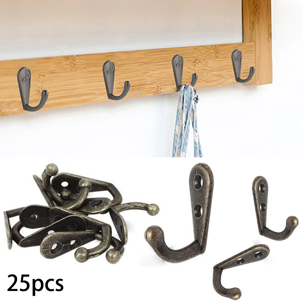 With Screws Hook Household Jewelry Organization Single Vintage Wall Mounted 25 PCS Bronze Hangers High Quality