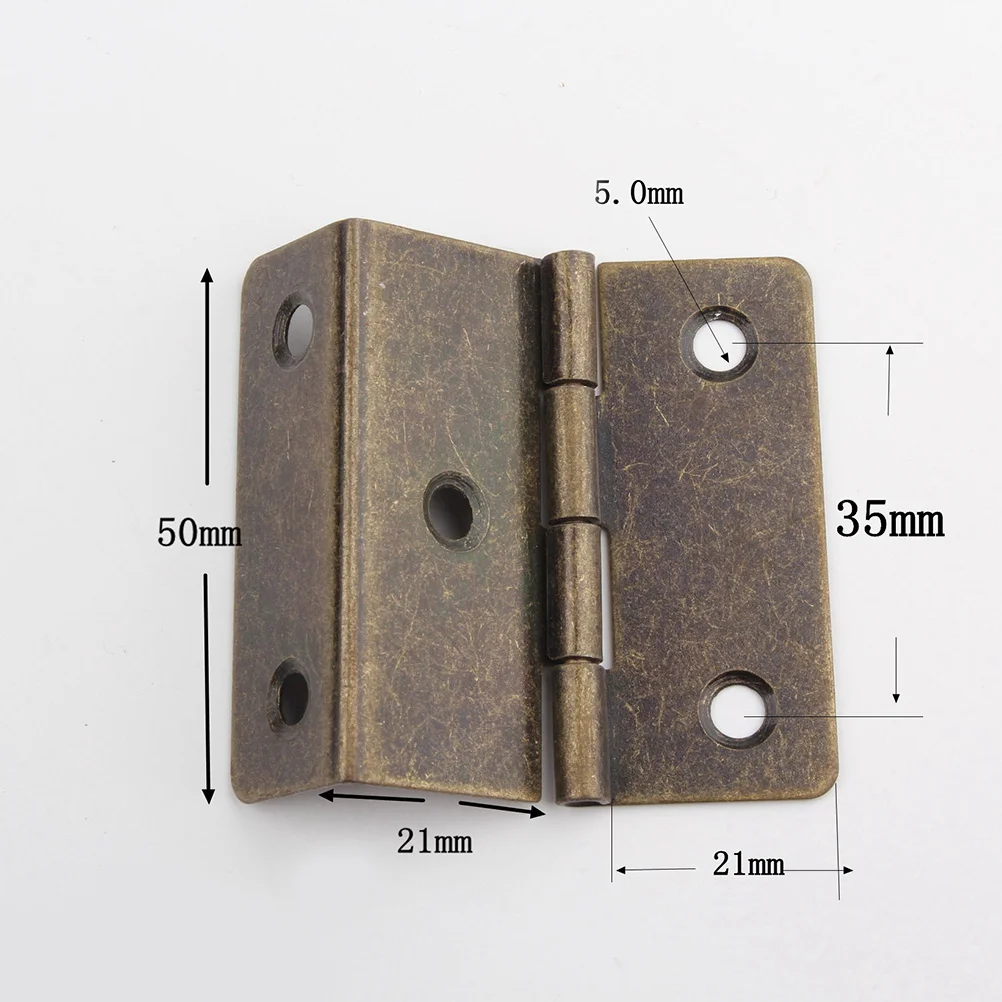 

20pcs Folding Iron Triple Folding Hinges Sturdy Fit For Closet Drawer Furniture Hinges Concealed Hinge