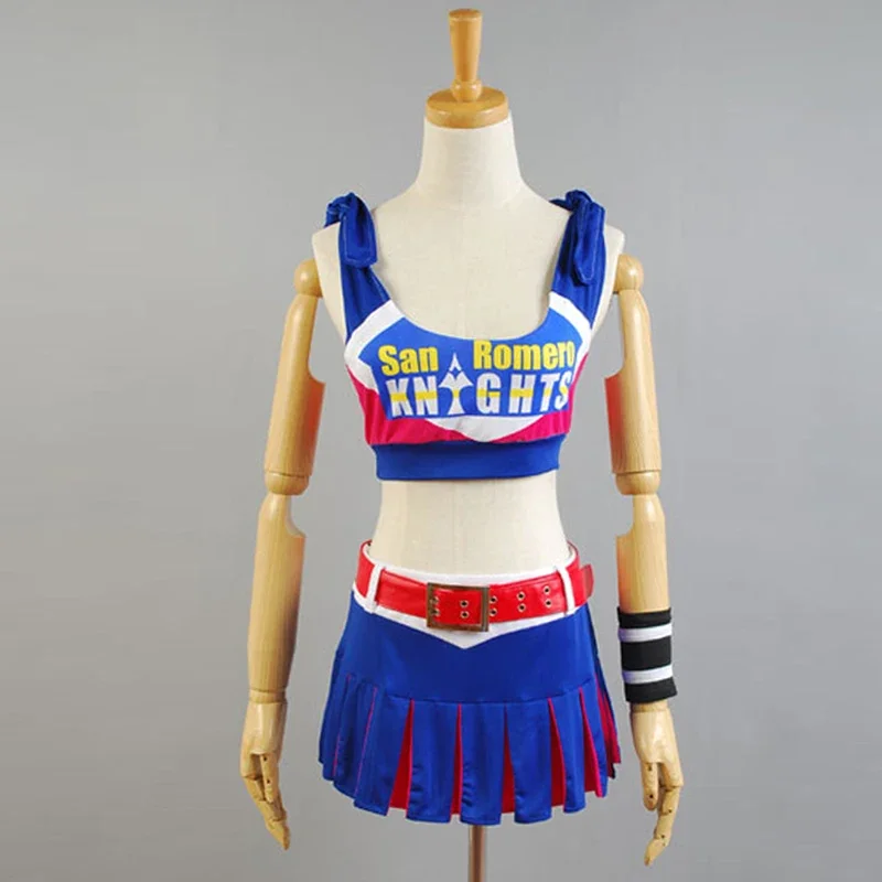 Lollipop Chainsaw Costume Juliet Starling Cosplay Costume Halloween Carnival Whole Suit Cos Accessories Adult Women