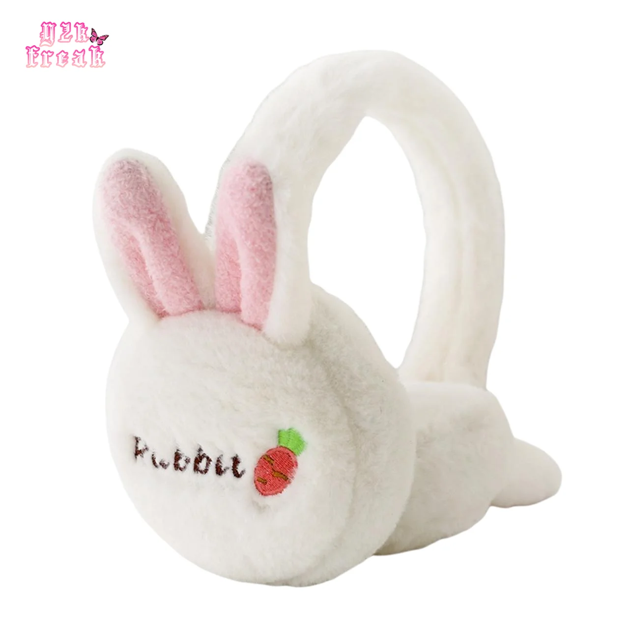 Y2K Rabit Plush Earmuffs Super Warm Cute Winter Accessories Rebellious Girl Headband Egirl Softgoth